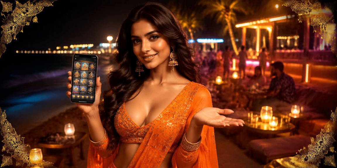 User enjoying seamless mobile payments on beach in Goa